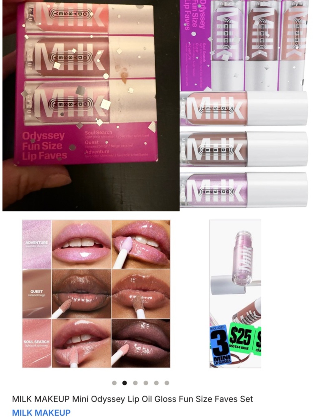 Milk Makeup Odyssey Mini Lip Oil Gloss (set of 3)